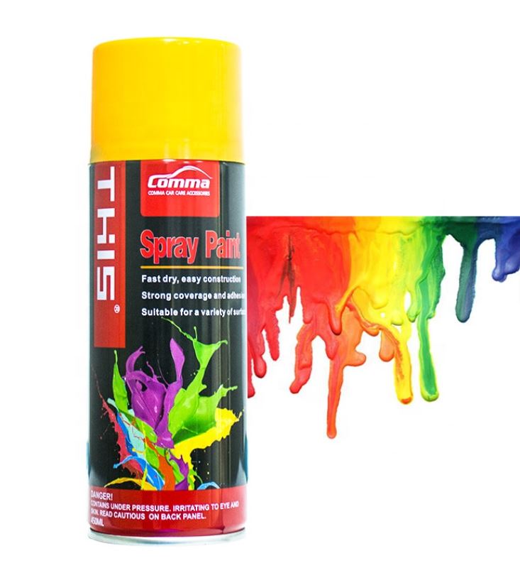 Premium Multi-Purpose Fast Dry Acrylic Spray Paint 450ml – Indoor & Outdoor Aerosol Paint for Metal, Wood, Plastic, Furniture, Automotive, DIY, Rust Protection & Home Improvement
