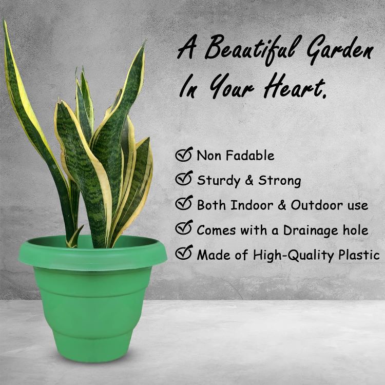 Plastic Nursery Plant Pots Indoor & Outdoor Flower Planters with Drainage Holes for Seedlings, Herbs, Succulents & Transplants