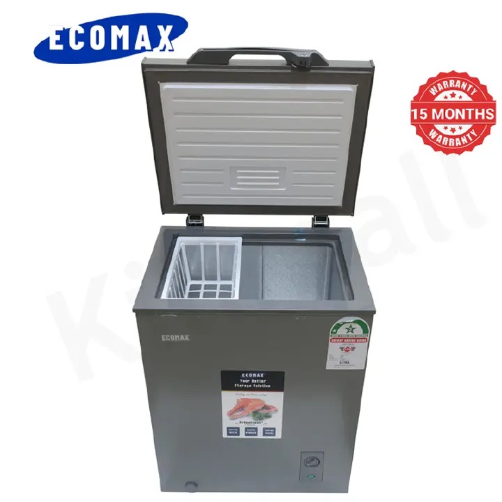 ECOMAX 119L Chest Freezer ❄️ | Deep Freezer BD-119 | Energy Saving | Fast Cooling | Lock & Key 🔑 | Free Fridge Guard Included | Home & Business Freezer