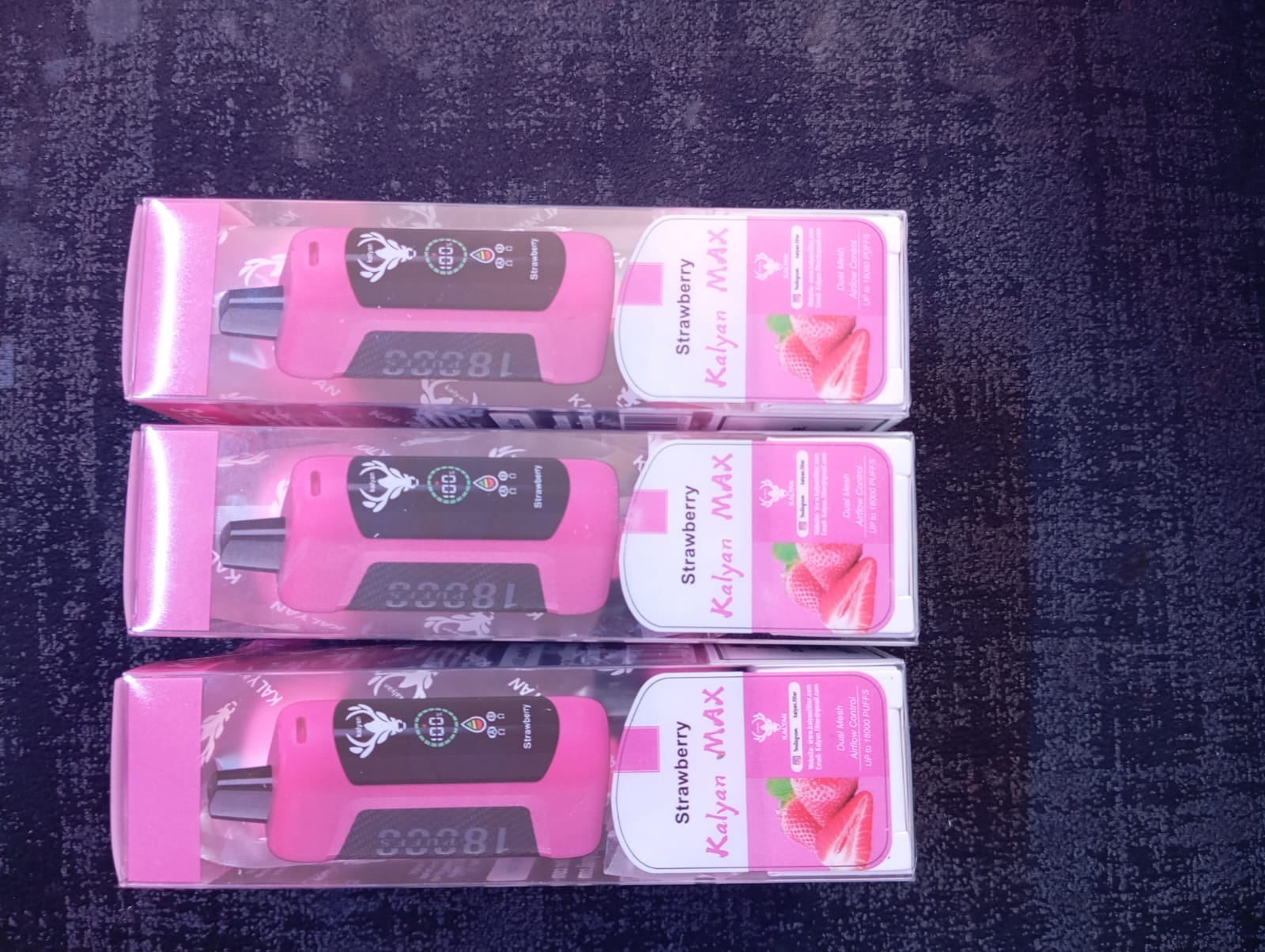Strawberry Kalyan Max 18000 Puffs Rechargeable Disposable Vape: a high-capacity, rechargeable disposable vape featuring a classic, sweet, and crisp shisha-style apple flavor.