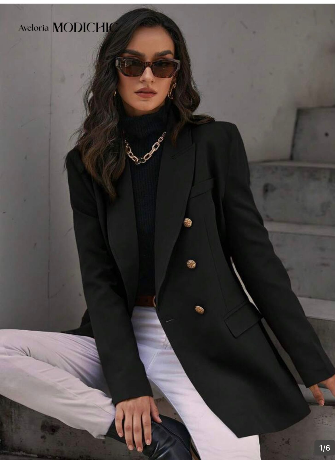 Double breasted Camilla long version blazer.
