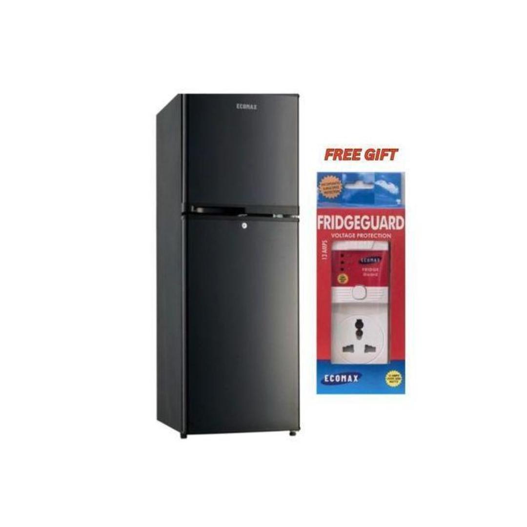 ECOMAX 138L Double Doors Fridge and Freezer with Glass Shelf Energy Saving Compact Household Fridge BCD-138 Household Applicances Refrigerator