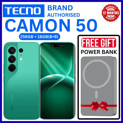 BRAND NEW TECNO CAMON 50 256GB ROM +16GB(8+8GB )RAM, 6.78" AMOLED CURVED SCREEN 6500mAh BATTERY 50MP MAIN CAMERA 32MP SELFIE ANDROID 16 SMARTPHONE