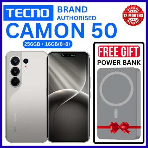 BRAND NEW TECNO CAMON 50 256GB ROM +16GB(8+8GB )RAM, 6.78" AMOLED CURVED SCREEN 6500mAh BATTERY 50MP MAIN CAMERA 32MP SELFIE ANDROID 16 SMARTPHONE