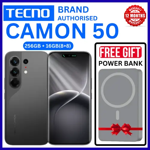 BRAND NEW TECNO CAMON 50 256GB ROM +16GB(8+8GB )RAM, 6.78" AMOLED CURVED SCREEN 6500mAh BATTERY 50MP MAIN CAMERA 32MP SELFIE ANDROID 16 SMARTPHONE