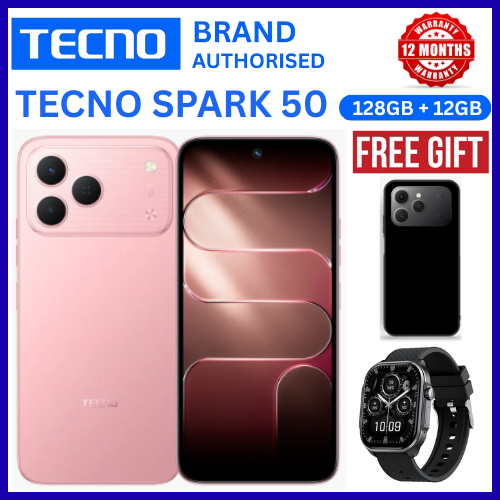 NEW ARRIVALS!!!! BRAND NEW TECNO SPARK 50 4G SMARTPHONE 128GB ROM+ 4GB RAM 6.78"  INCH SCREEN 120Hz REFRESH RATE 6700mAh Battery 18W FAST CHARGING, 50MP  CAMERA, 8MP BACK CAMERA  ANDROID 16