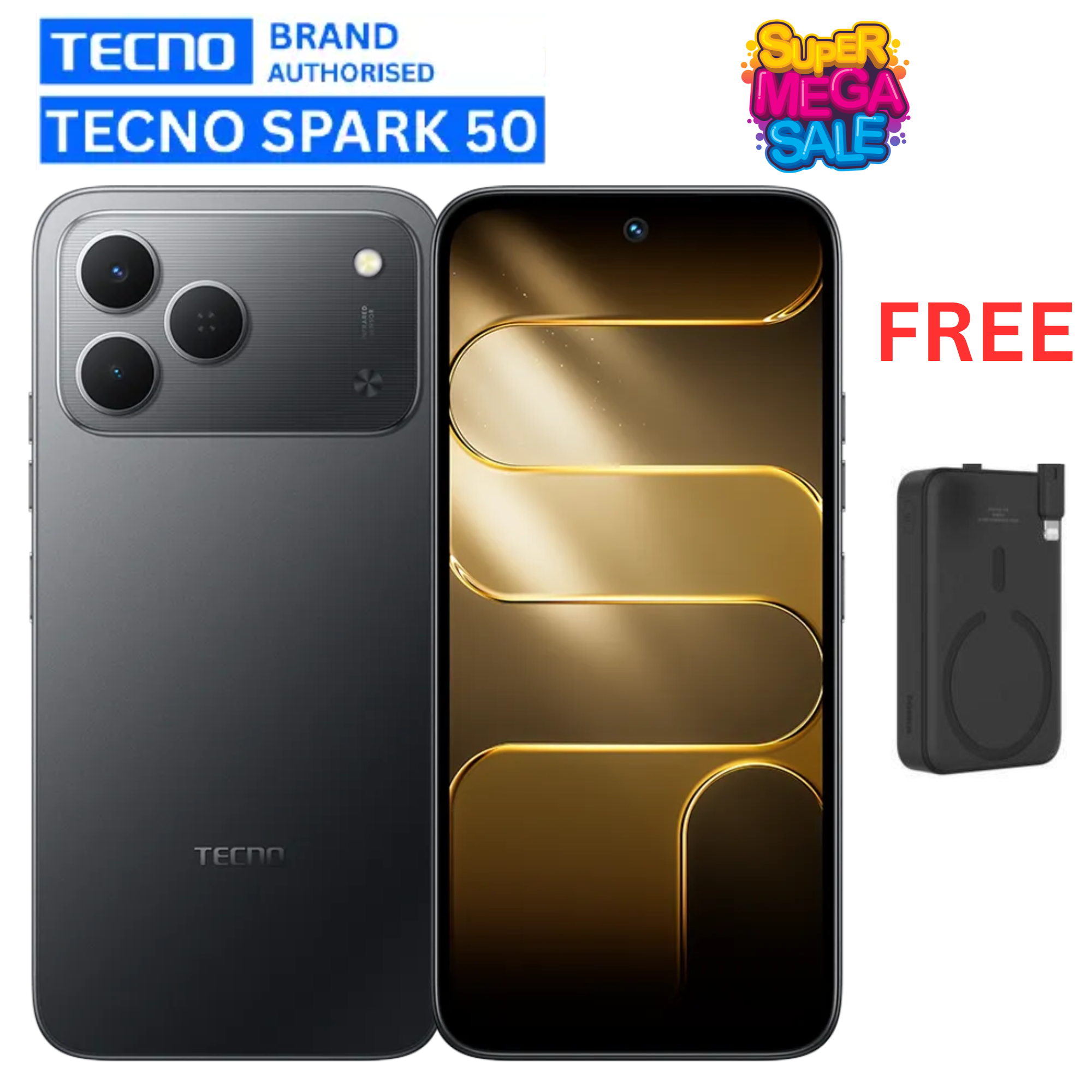 NEW ARRIVALS!!!! BRAND NEW TECNO SPARK 50 4G SMARTPHONE 128GB ROM+ 4GB RAM 6.78"  INCH SCREEN 120Hz REFRESH RATE  6700mAh Battery 18W FAST CHARGING, 50MP  CAMERA, 8MP BACK CAMERA  ANDROID 16