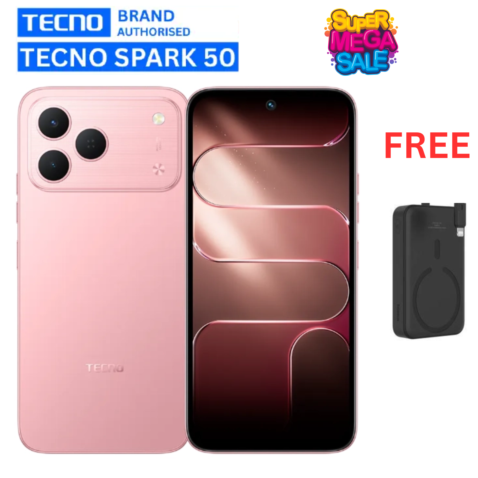 NEW ARRIVALS!!!! BRAND NEW TECNO SPARK 50 4G SMARTPHONE 128GB ROM+ 4GB RAM 6.78"  INCH SCREEN 120Hz REFRESH RATE  6700mAh Battery 18W FAST CHARGING, 50MP  CAMERA, 8MP BACK CAMERA  ANDROID 16