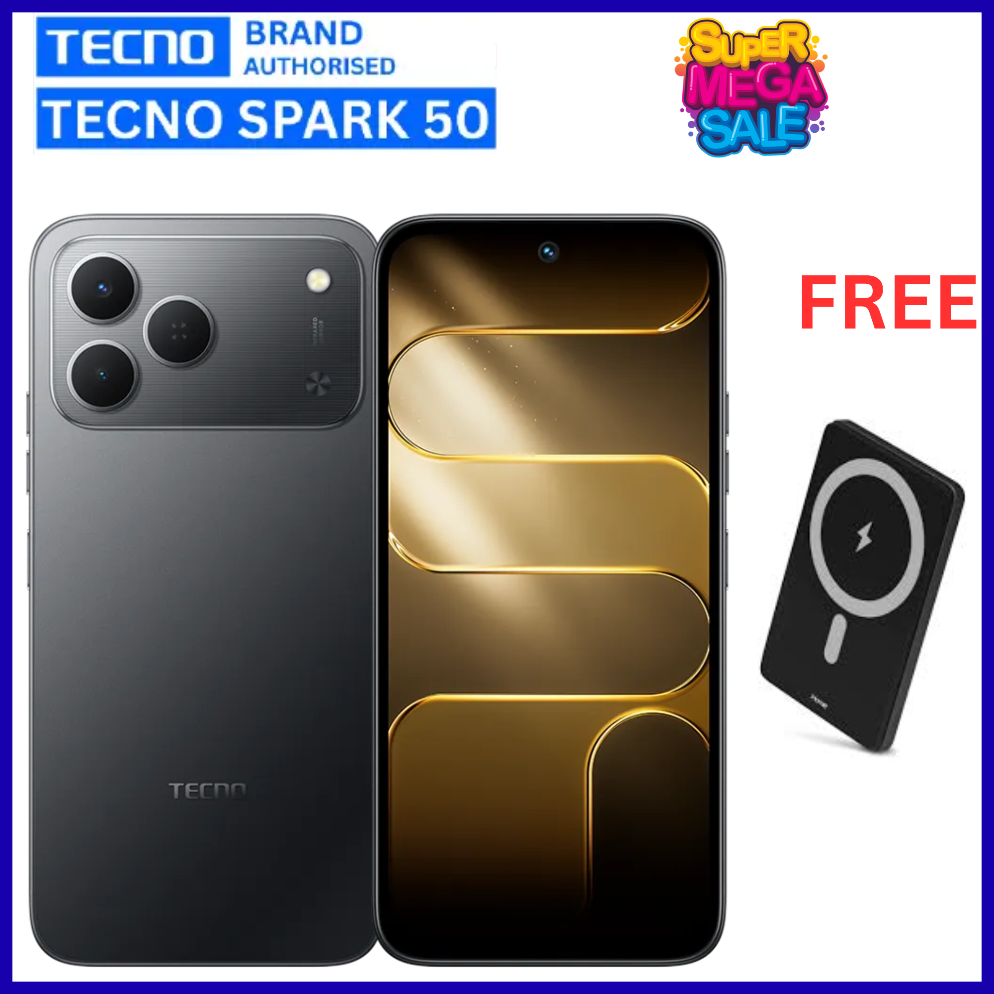 NEW ARRIVALS!!!! BRAND NEW TECNO SPARK 50 4G SMARTPHONE 128GB ROM+ 4GB RAM 6.78"  INCH SCREEN 120Hz REFRESH RATE  6700mAh Battery 18W FAST CHARGING, 50MP  CAMERA, 8MP BACK CAMERA  ANDROID 16