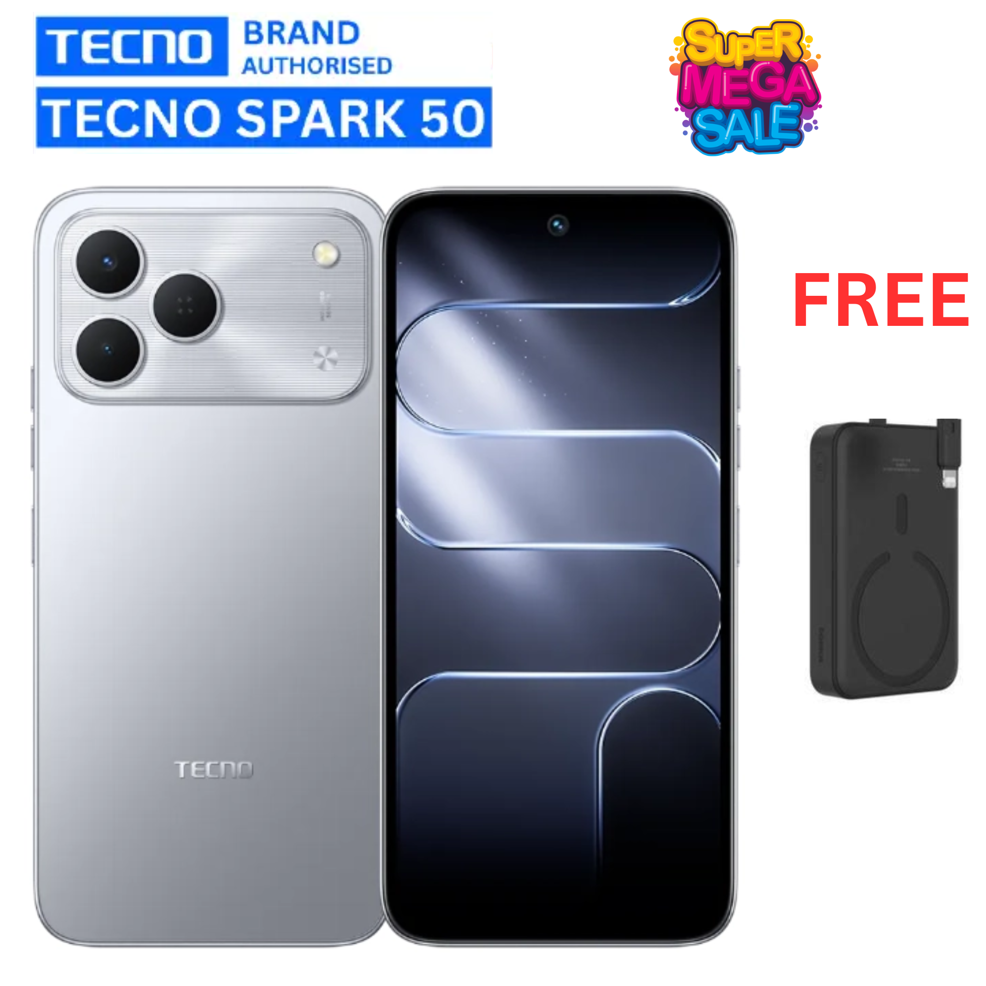 NEW ARRIVALS!!!! BRAND NEW TECNO SPARK 50 4G SMARTPHONE 128GB ROM+ 4GB RAM 6.78"  INCH SCREEN 120Hz REFRESH RATE  6700mAh Battery 18W FAST CHARGING, 50MP  CAMERA, 8MP BACK CAMERA  ANDROID 16