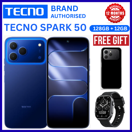 NEW ARRIVALS!!!! BRAND NEW TECNO SPARK 50 4G SMARTPHONE 128GB ROM+ 4GB RAM 6.78"  INCH SCREEN 120Hz REFRESH RATE 6700mAh Battery 18W FAST CHARGING, 50MP  CAMERA, 8MP BACK CAMERA  ANDROID 16