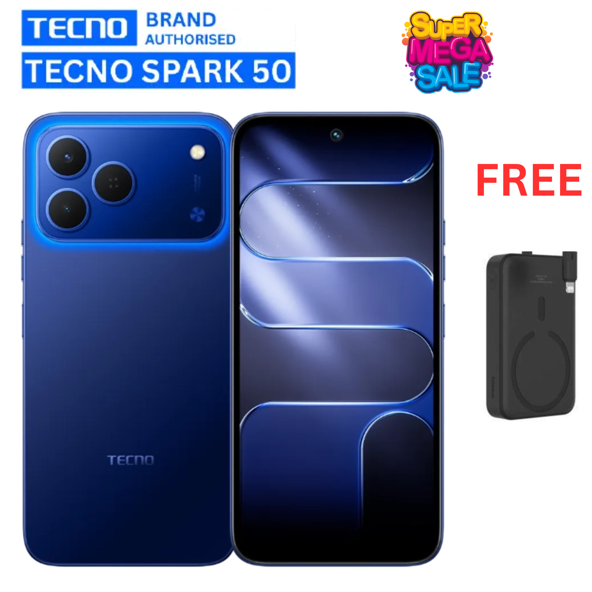 NEW ARRIVALS!!!! BRAND NEW TECNO SPARK 50 4G SMARTPHONE 128GB ROM+ 4GB RAM 6.78"  INCH SCREEN 120Hz REFRESH RATE  6700mAh Battery 18W FAST CHARGING, 50MP  CAMERA, 8MP BACK CAMERA  ANDROID 16