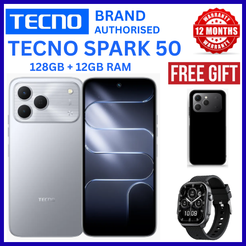 NEW ARRIVALS!!!! BRAND NEW TECNO SPARK 50 4G SMARTPHONE 128GB ROM+ 4GB RAM 6.78"  INCH SCREEN 120Hz REFRESH RATE 6700mAh Battery 18W FAST CHARGING, 50MP  CAMERA, 8MP BACK CAMERA  ANDROID 16