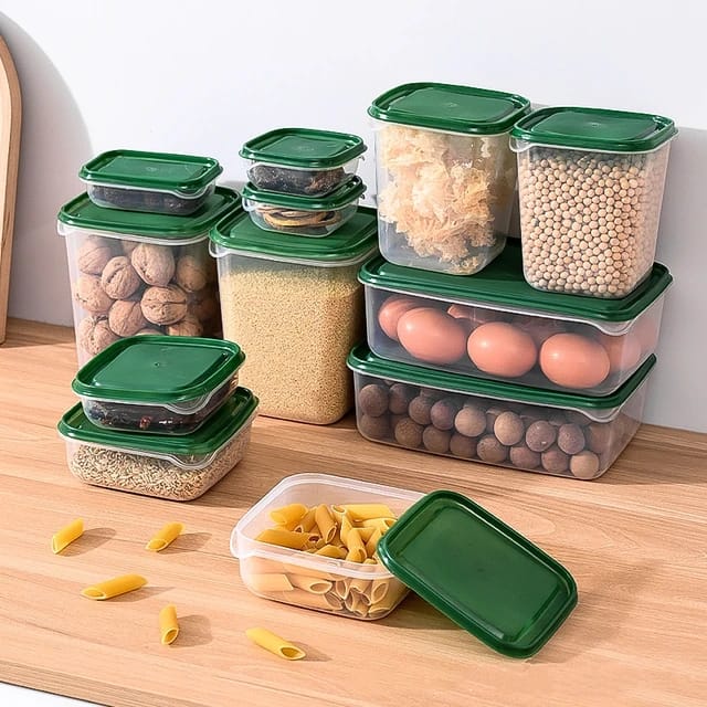 17PCS Food Storage Containers Set with Lids – Green