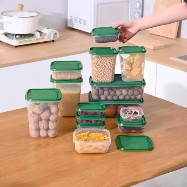 17PCS Food Storage Containers Set with Lids – Green