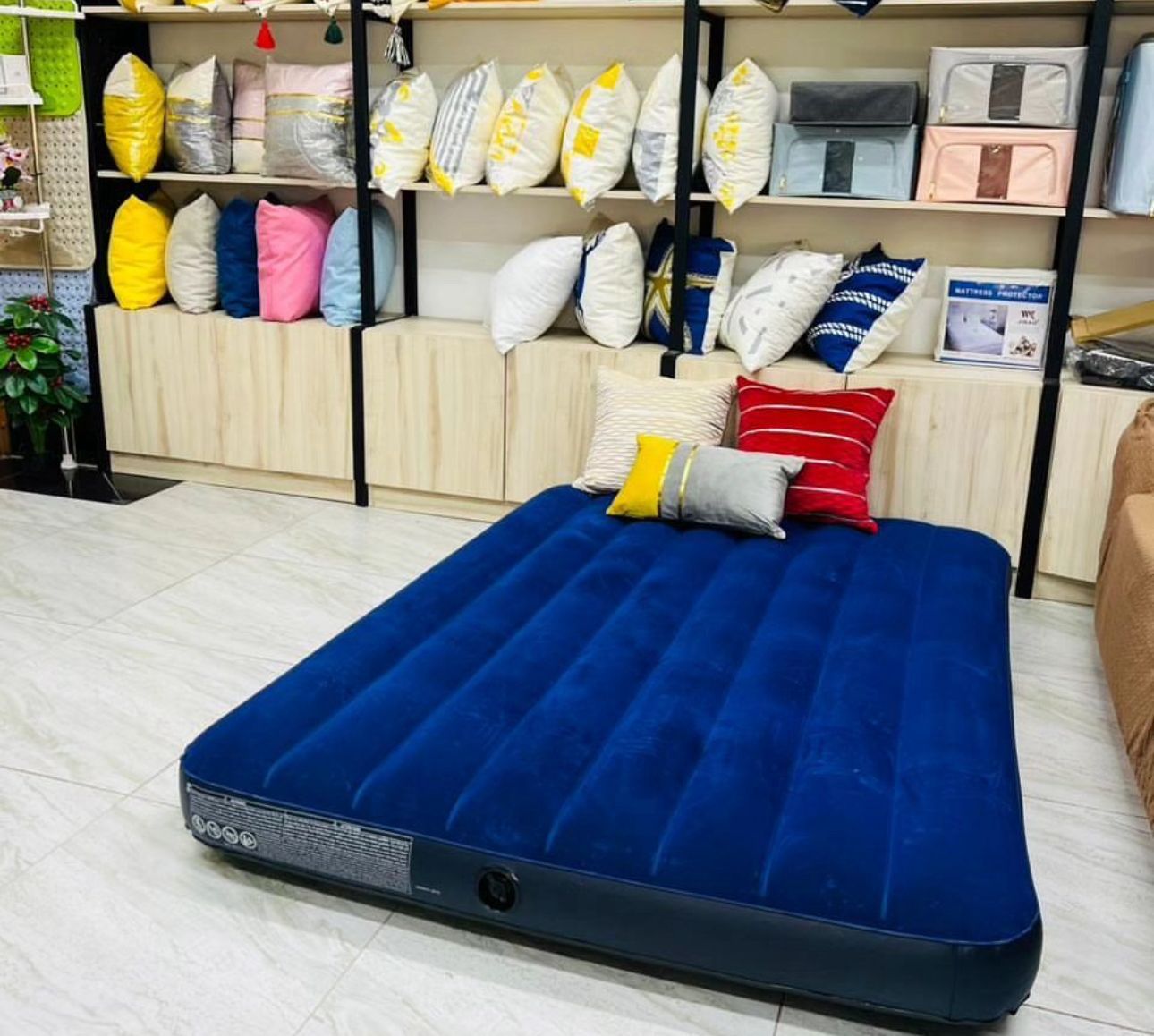 INTEX INFLATABLE MATTRESS With FREE ELECTRIC PUMP. Comfort meets convenience! This high-quality INTEX air mattress is perfect for guests, camping, or everyday use. 1pc