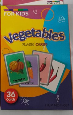 Generic Flash Cards for Kids – Fruits & Vegetables Learning Cards, 36 Cards Pack, Early Learning Educational Preschool Teaching Aids for Toddlers & Kids