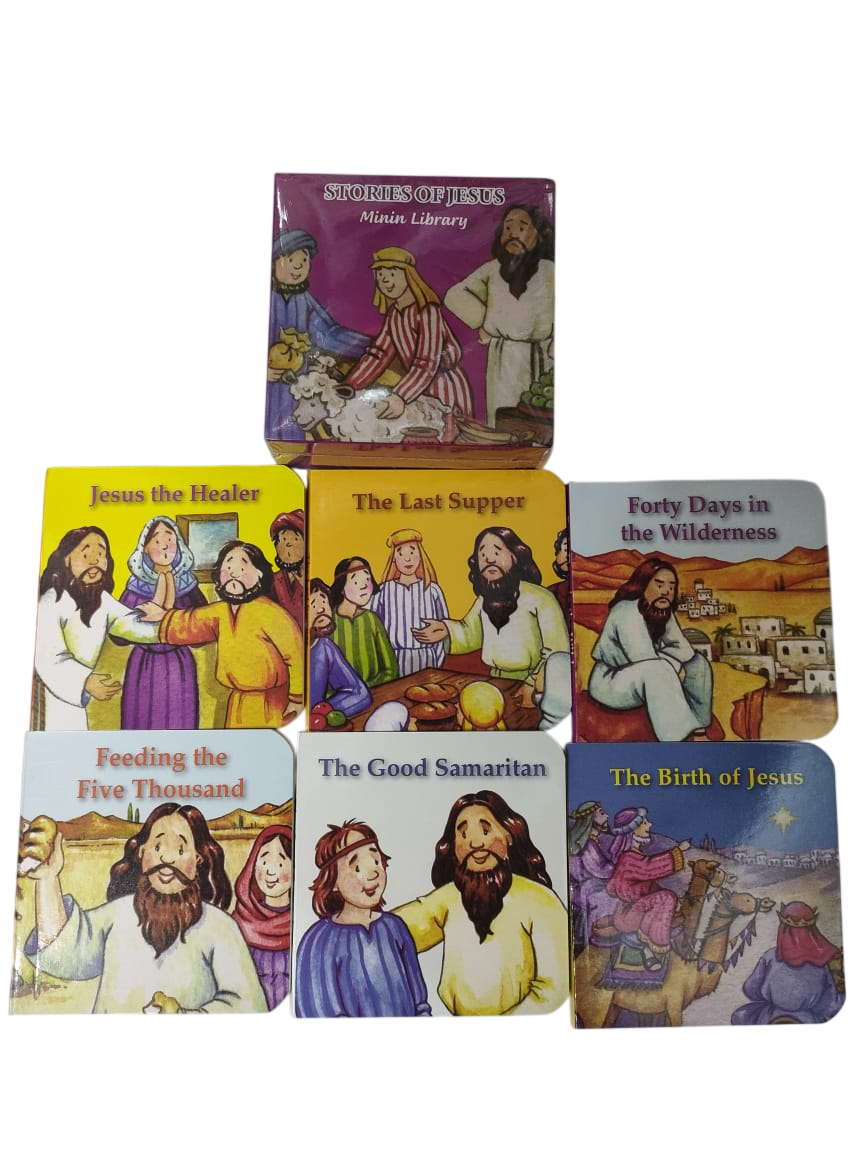 Stories of Jesus Mini Library – Children's Bible Story Books Set for Kids