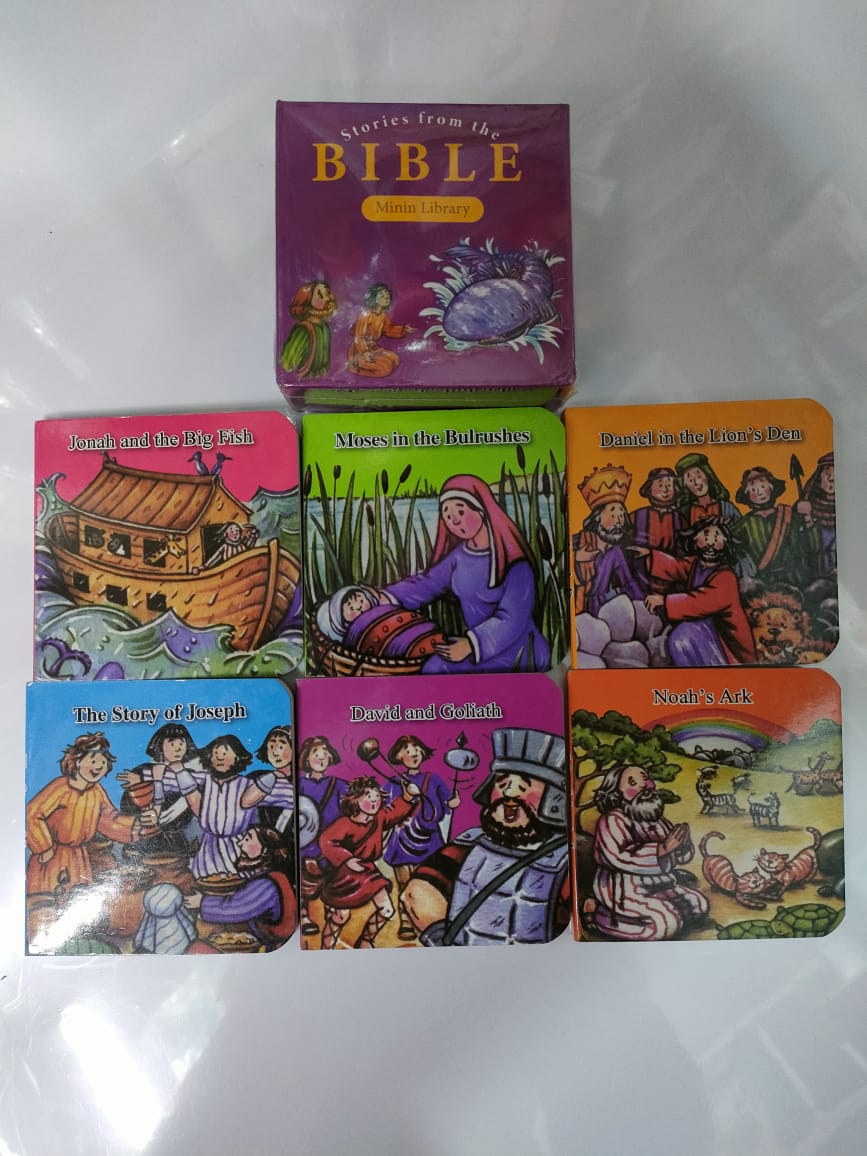 Bible Stories for Kids Mini Library (6 Books Set) – Colorful Illustrated Learning Books for Children
