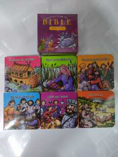 Bible Stories for Kids Mini Library (6 Books Set) – Colorful Illustrated Learning Books for Children