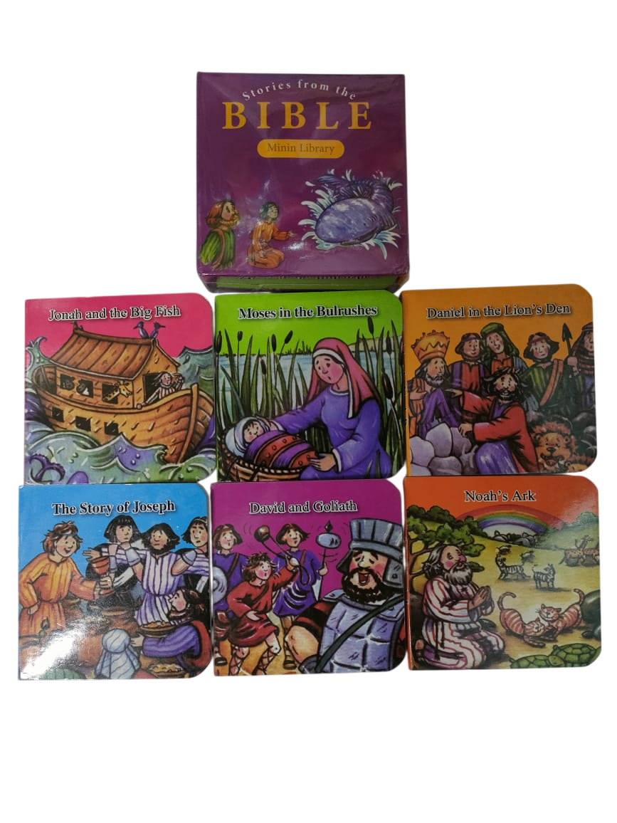 Bible Stories for Kids Mini Library (6 Books Set) – Colorful Illustrated Learning Books for Children
