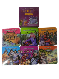 Bible Stories for Kids Mini Library (6 Books Set) – Colorful Illustrated Learning Books for Children