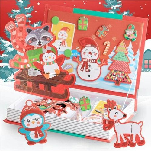 DIY Magnetic Book Early Education Puzzle Toy – Portable Dress-Up Magnet Game for Kids, Creative Learning & Fun Activity Set