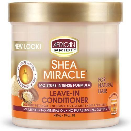 African Pride Shea Miracle Leave-In Conditioner – Deep Hydration & Detangling for Curly, Wavy & Kinky-Coily Hair