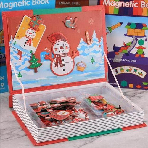 DIY Magnetic Book Early Education Puzzle Toy – Portable Dress-Up Magnet Game for Kids, Creative Learning & Fun Activity Set