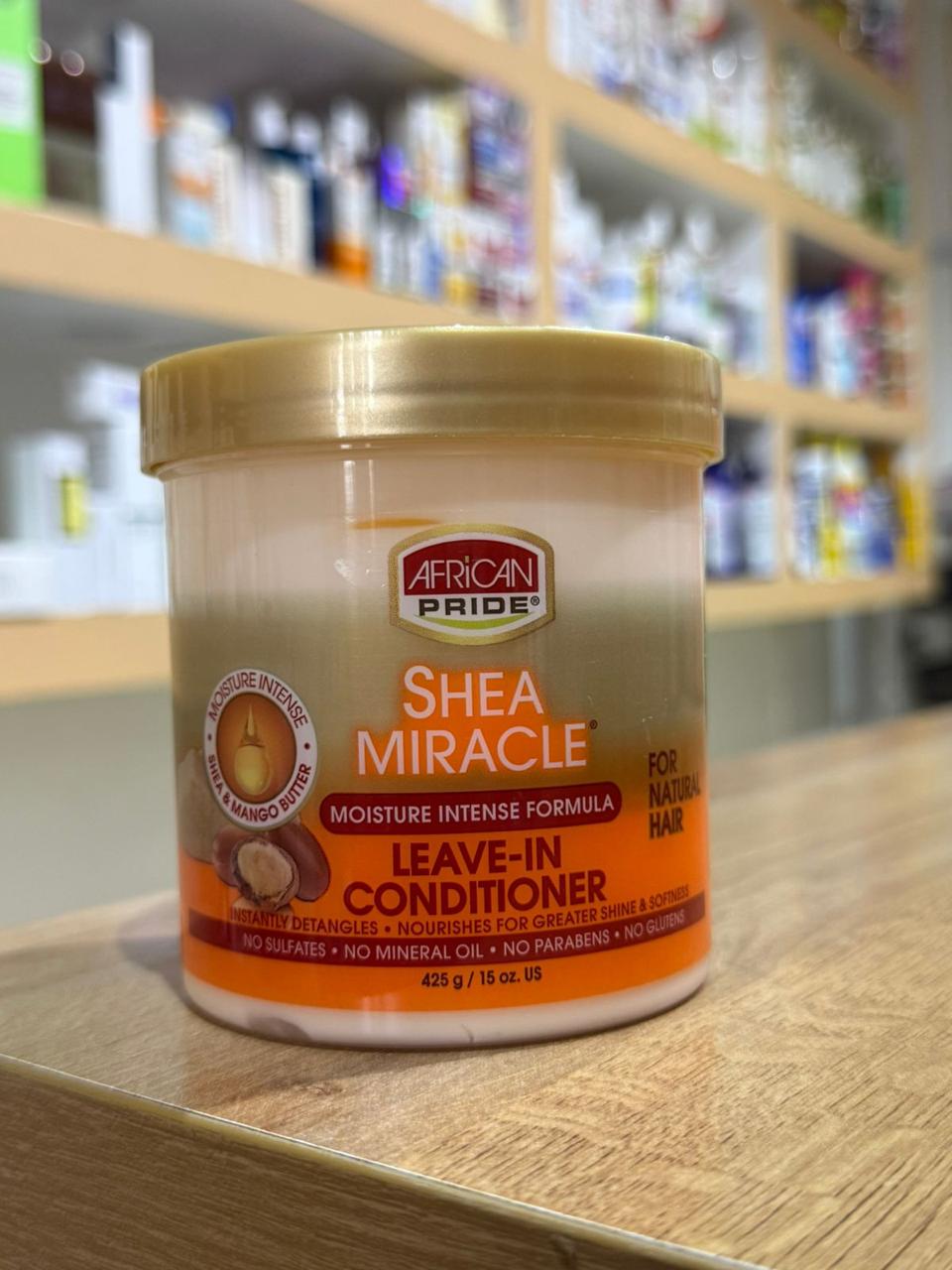 African Pride Shea Miracle Leave-In Conditioner – Deep Hydration & Detangling for Curly, Wavy & Kinky-Coily Hair