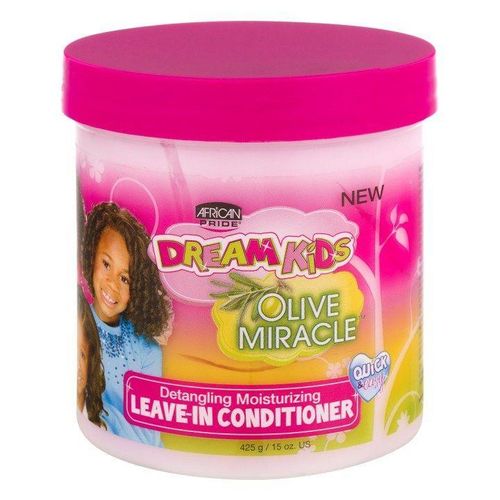 African Pride Dream Kids Olive Miracle Detangling & Moisturizing Leave-In Conditioner – Softens & Helps Manage Tangles