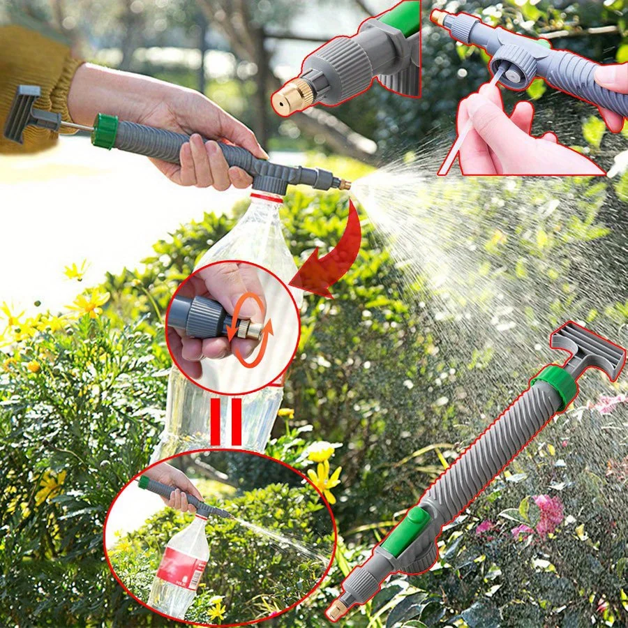 Portable Hand Pump Sprayer High Pressure Bottle Sprayer with Adjustable Copper Nozzle for Lawn Watering Car Washing and Outdoor Cleaning sprinkler head