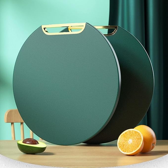 37cm Round Cutting Board Antibacterial BPA Free Chopping Board Food Grade Anti Mildew Non Slip Kitchen Cutting Board Standable and Hangable for Meat Vegetables Chopping Board