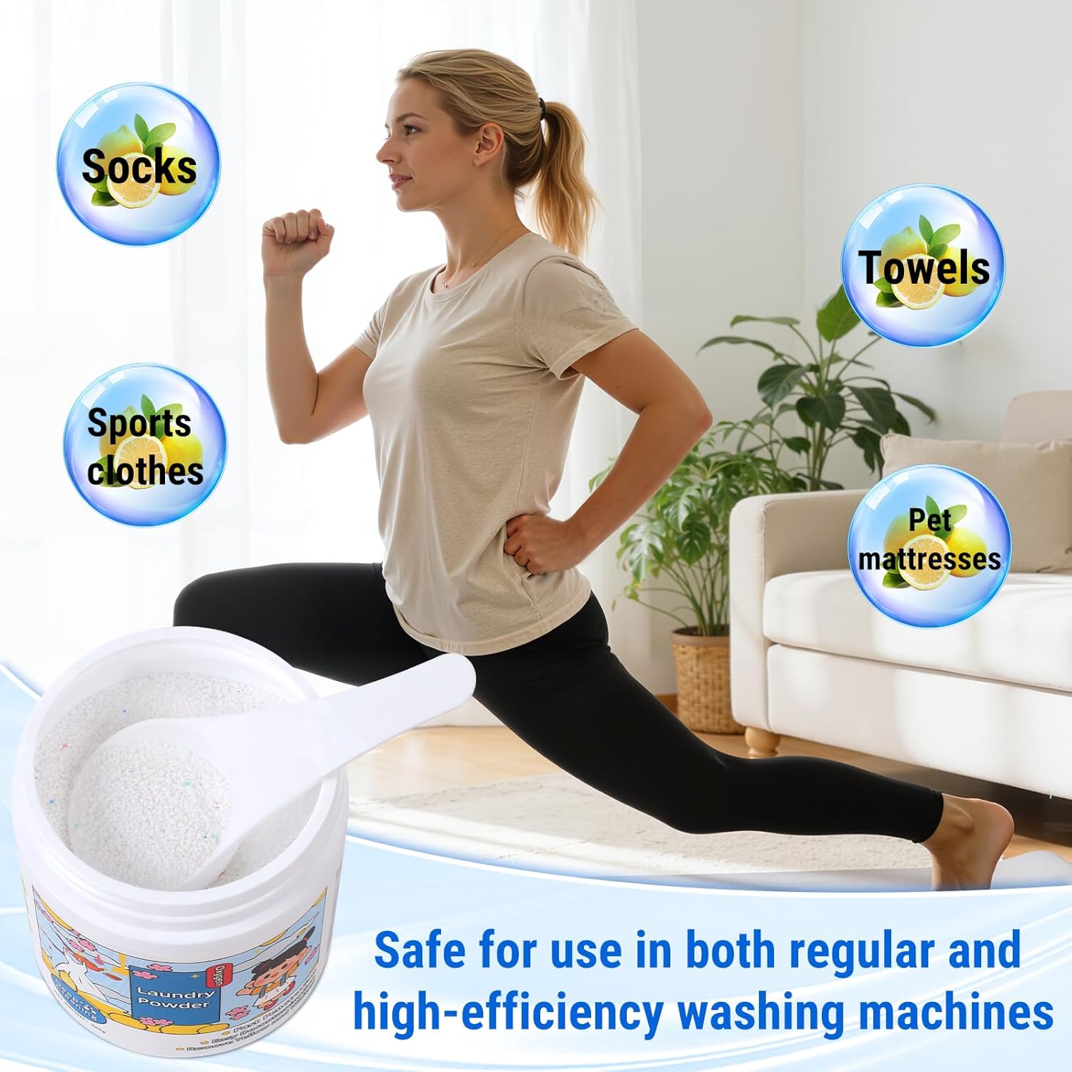 Oxi Stain Remover Powder 500g Active Oxygen Laundry Powder Chlorine Free Color Safe Removes Milk Sweat Oil Stains Deep Cleaning for Clothes Suitable for Washing Machine  Laundry detergent Powder