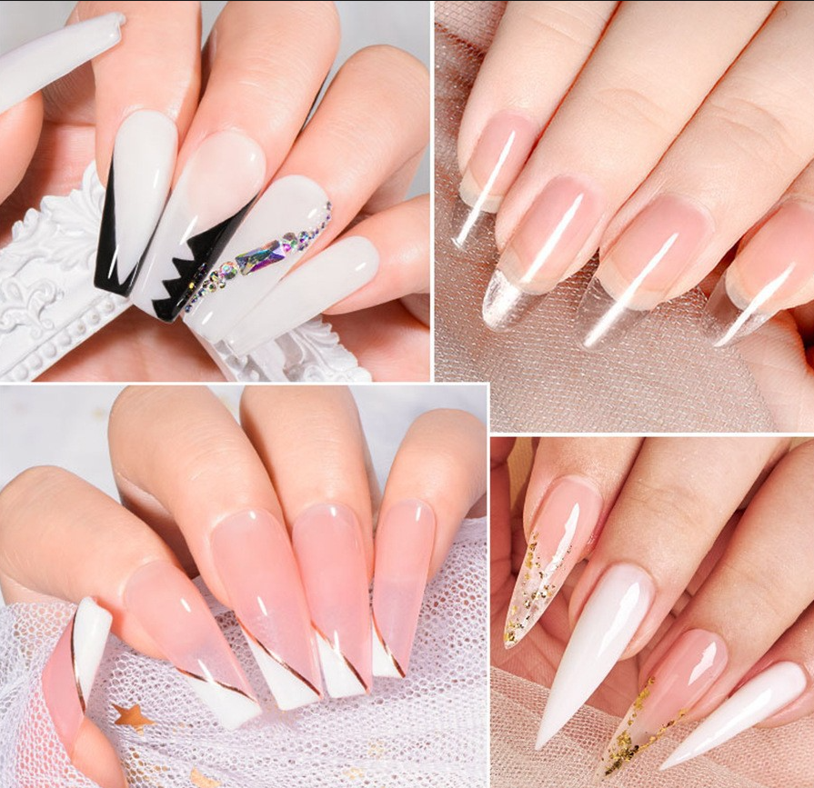 High-Quality 5ml Nail Extension Gel - Soak Off UV Fiber Gel With Manicure Tools for Nail Extension & Beautiful Nails, Strong Long-Lasting, Light Pink/Nude Pink, Home Nail Art & Professional Salon Use✨