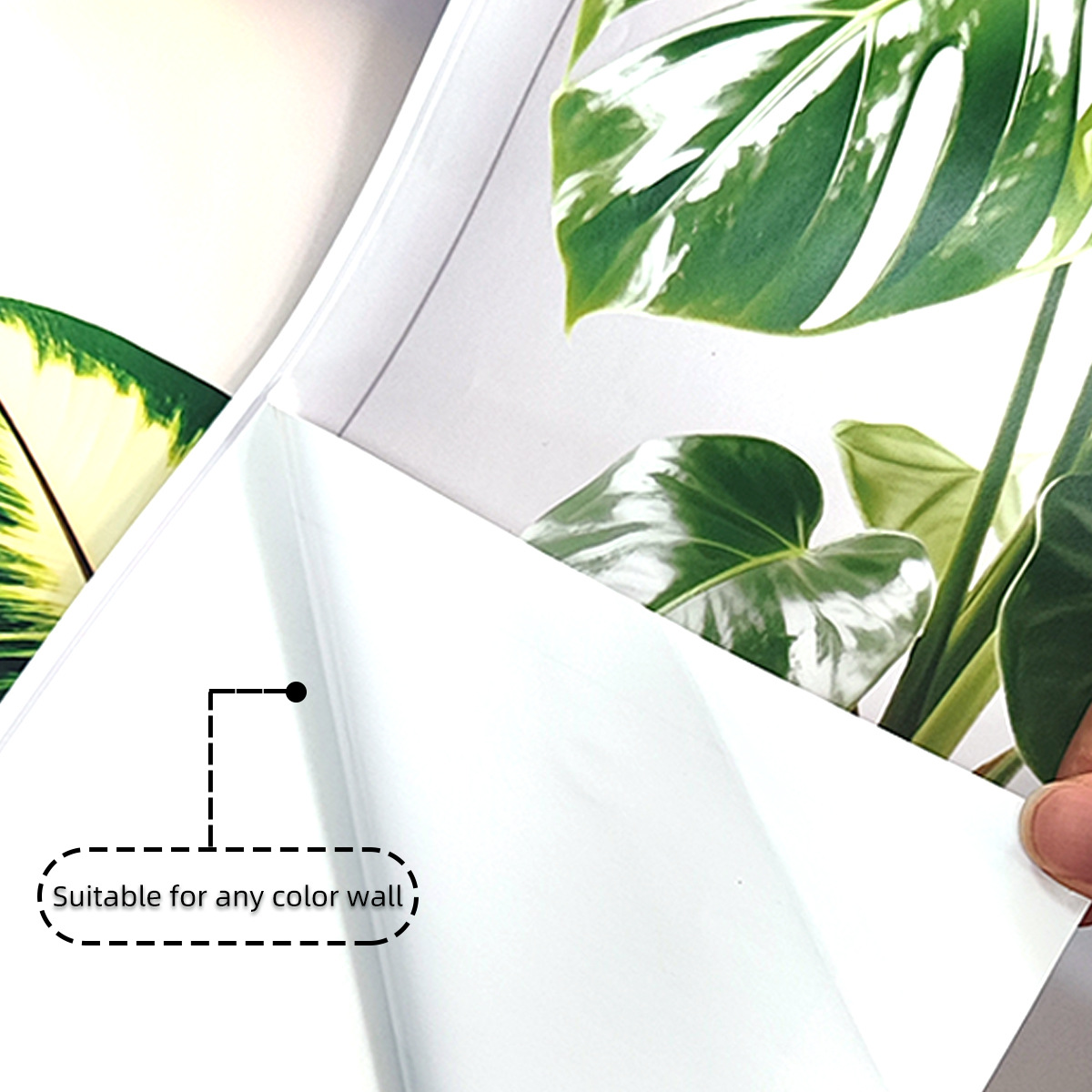 3 pieces 3D Botanical Wall Decals, Peel and Stick Large Wall Stickers of Potted Plants for Living Room, Bedroom, Home Decor, Removable Wall Art