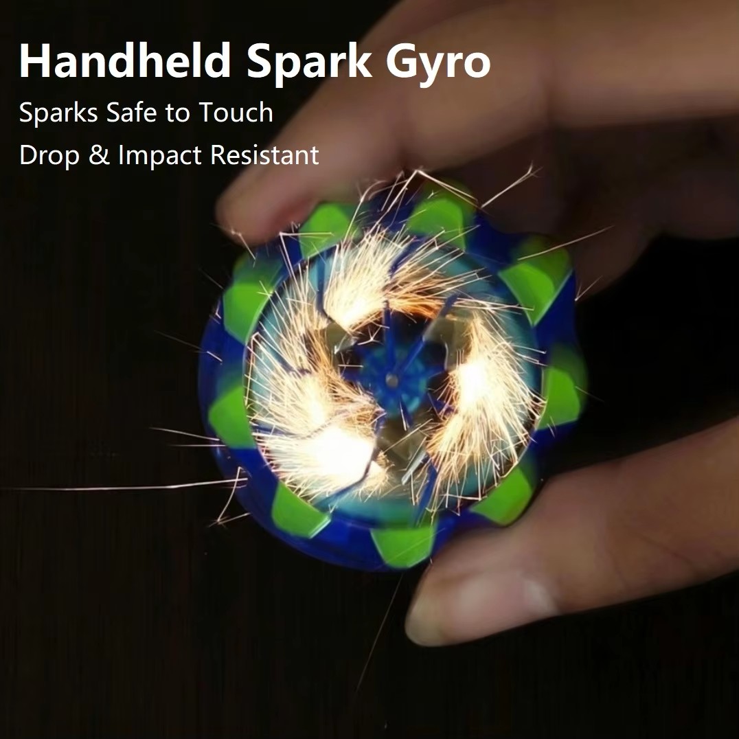 Sparking Battle Spinning Tops, Bey-Style Light Up Gyro with Sparkler Effect, Sensory Fidget & Anxiety Relief Toys, Classroom Prizes, Stocking Stuffers, Party Favors Gifts for Boys Girls Ages 6+