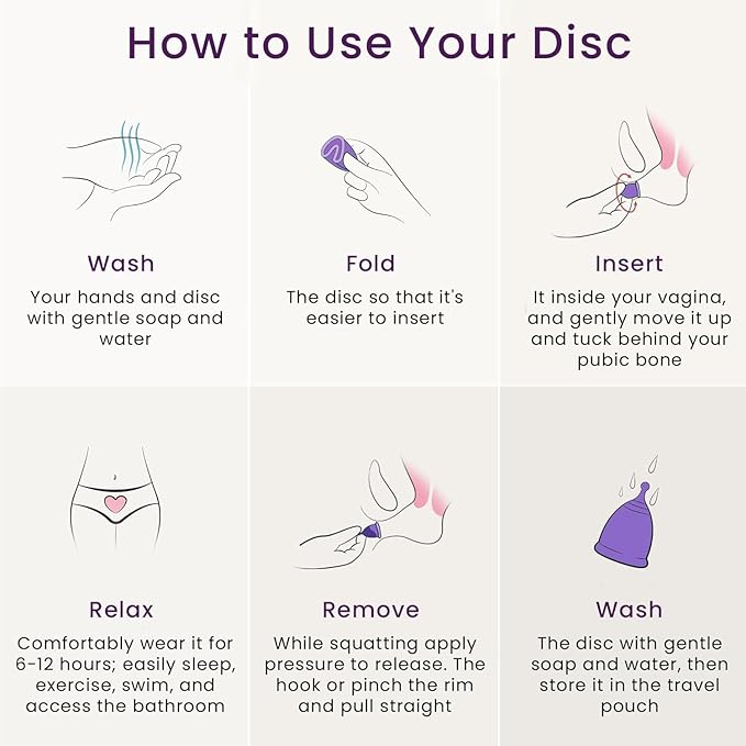 Menstrual Cup & Menstrual Disc | Reusable Period Cup, Soft Medical-Grade Silicone, Leak-Proof & Economical, Eco-Friendly Alternative to Sanitary Pads & Tampons, Comfortable Feminine Hygiene Protection