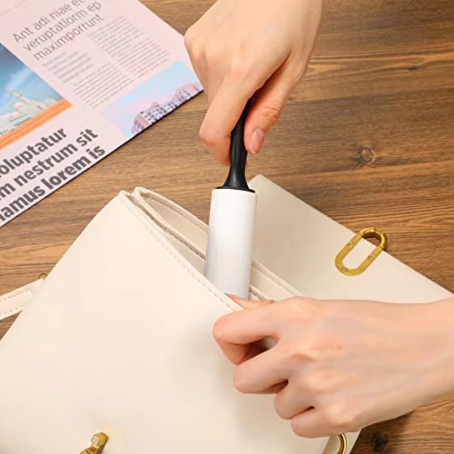 120 Sheets Lint Roller Pet Hair Remover Sticky Brush, Removable Paper Extra Sticky Lint Remover, Cleaner for Clothes Furniture Car Seat(1 handle + 2 refill rolls)