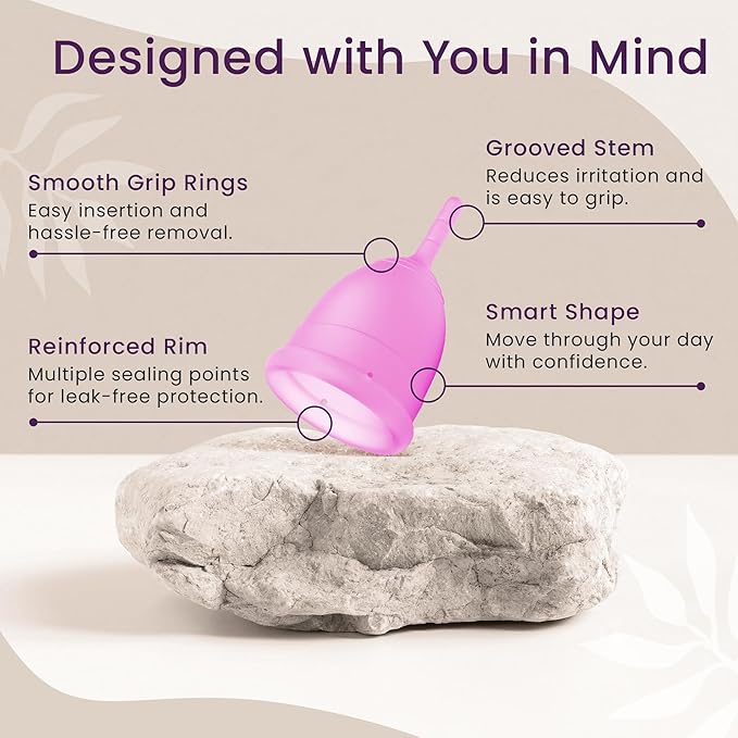 Menstrual Cup & Menstrual Disc | Reusable Period Cup, Soft Medical-Grade Silicone, Leak-Proof & Economical, Eco-Friendly Alternative to Sanitary Pads & Tampons, Comfortable Feminine Hygiene Protection