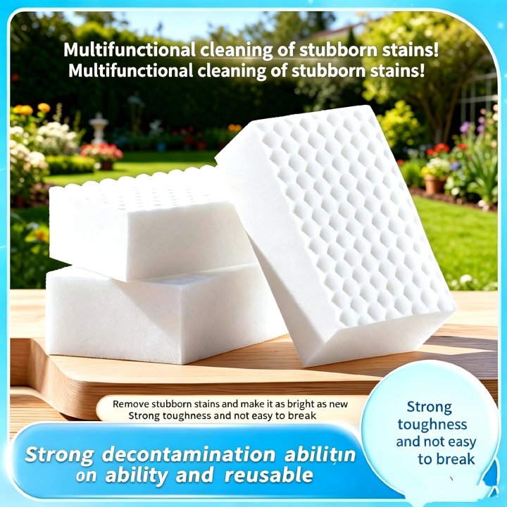 3 Pack Extra Thick Magic Cleaning Pads - Eraser Sponge for All Surfaces - Kitchen-Bathroom-Furniture-Leather-Car-Steel - Just Add Water to Erase All Dirt - Melamine - Universal Cleaner