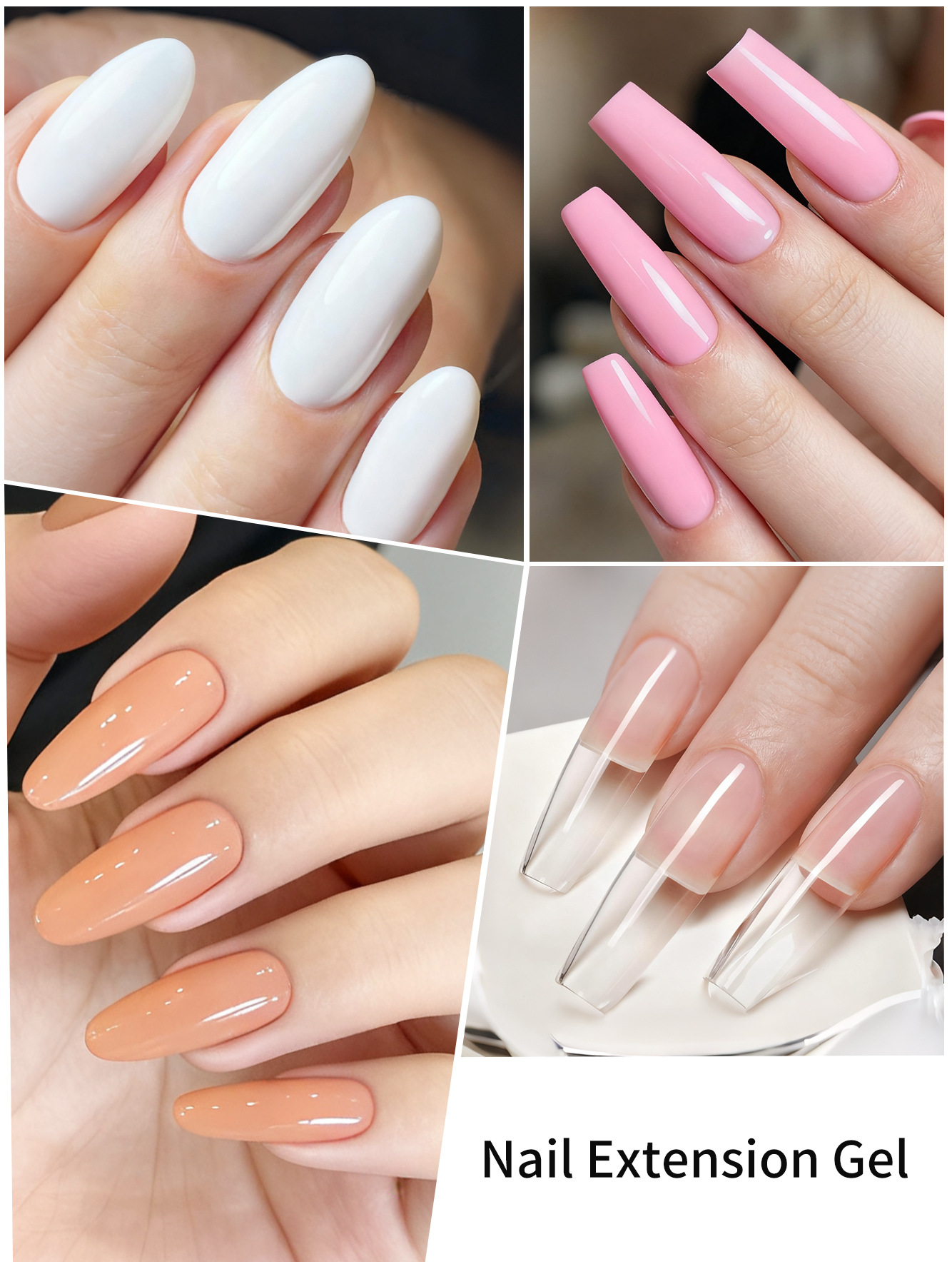 High-Quality 5ml Nail Extension Gel - Soak Off UV Fiber Gel With Manicure Tools for Nail Extension & Beautiful Nails, Strong Long-Lasting, Light Pink/Nude Pink, Home Nail Art & Professional Salon Use✨