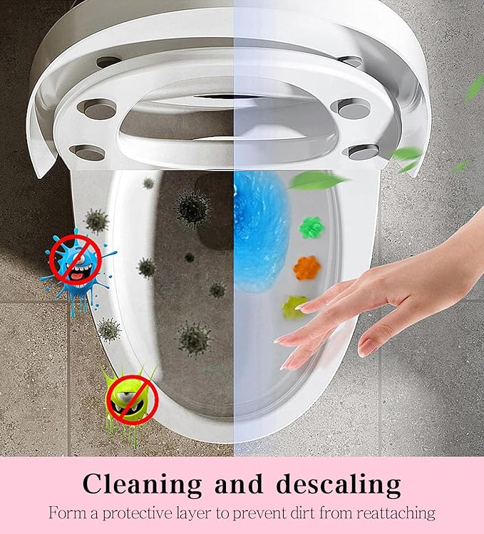 Toilet Bowl Gel Stamps 42Pcs Flower Shaped Toilet Freshener Gel  Long Lasting Bathroom Odor Control Cleaner  3 Mixed Fragrance  Toilet Deodorant Stamp, 3-Month Supply for Home Bathroom