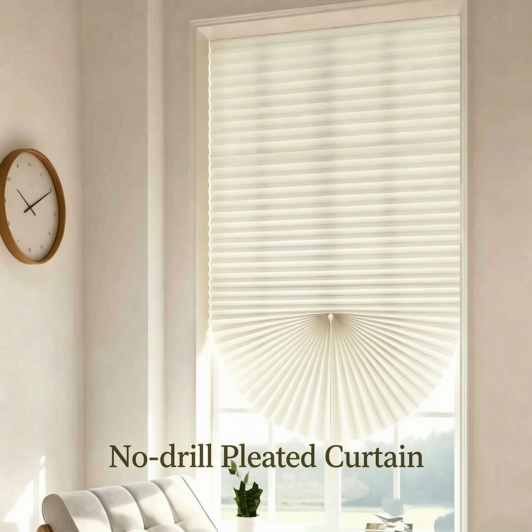 curtain,Stick On Blinds for Windows, No Drill Blinds, No Drilling Door Blinds, Light Filtering Pleated Waterproof Paper Blinds and Shades, Clip On Waterproof Blinds for Kitchen Patio Bathroom