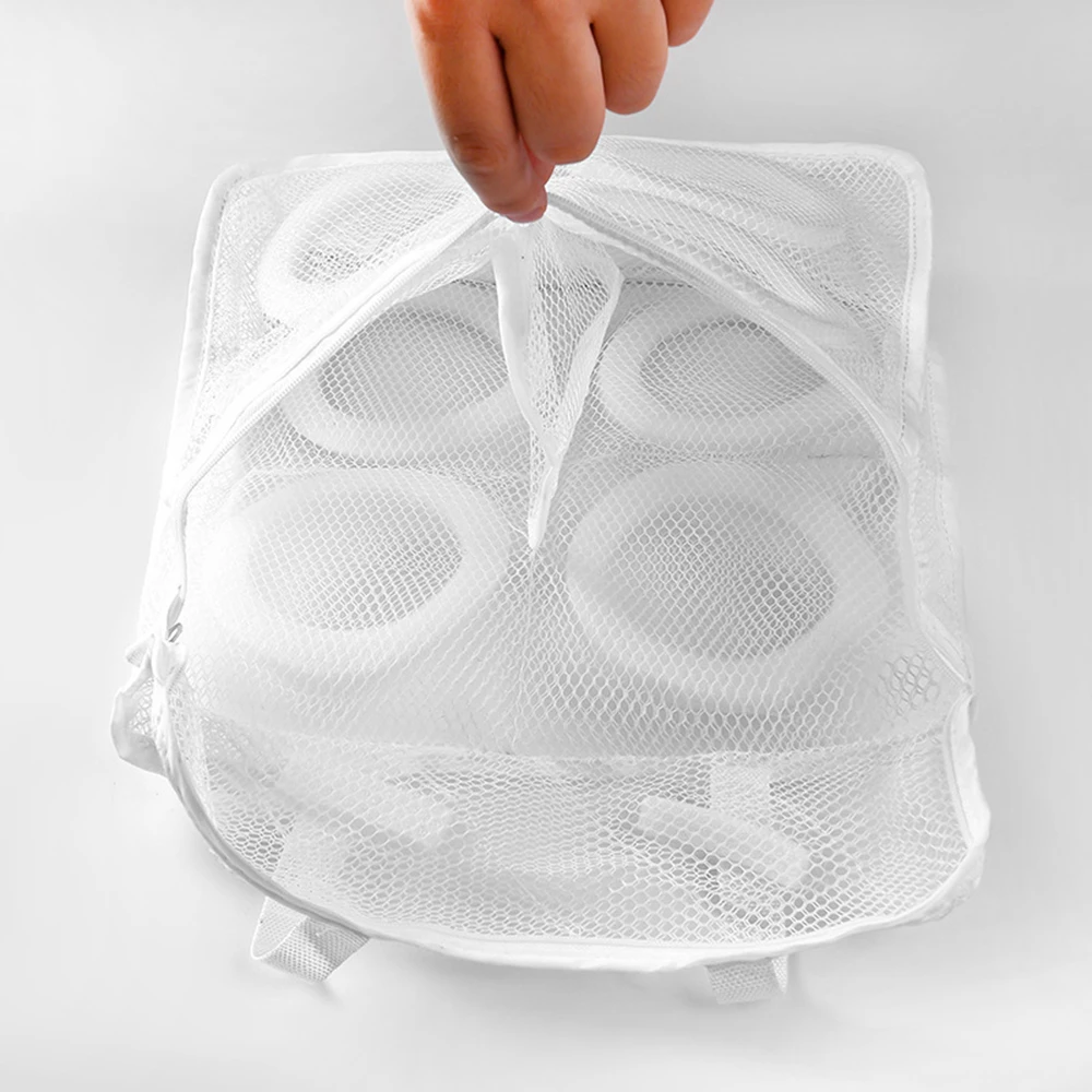 Shoe Bag, Reusable Washing Machine Laundry Shoe Bag For Washer And Dryer Shoe Cleaning Bag, Abrasion resistant and durable, strong mesh design for ventilation, easy and convenient for shoe washing