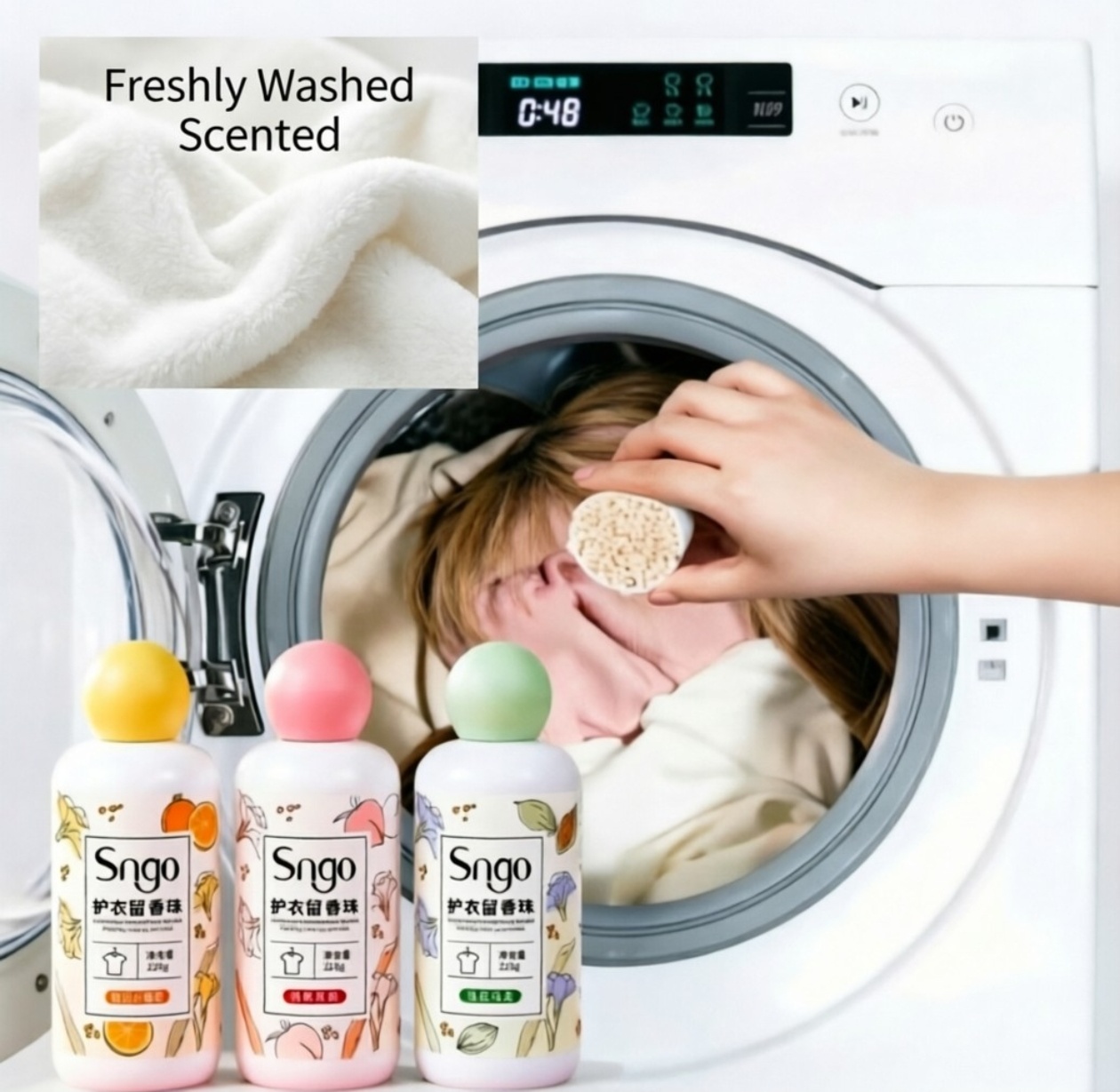 220g Scent Booster Beads, Washing Machine Laundry Fragrance Beads Perfume Leave Pods Booster Scent Softener Clothing Clean Detergent Diffuser Clothes,Fabric Deodorization