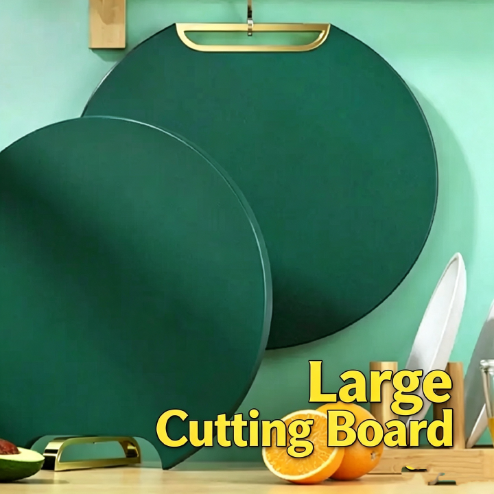 37cm Round Cutting Board Antibacterial BPA Free Chopping Board Food Grade Anti Mildew Non Slip Kitchen Cutting Board Standable and Hangable for Meat Vegetables Chopping Board