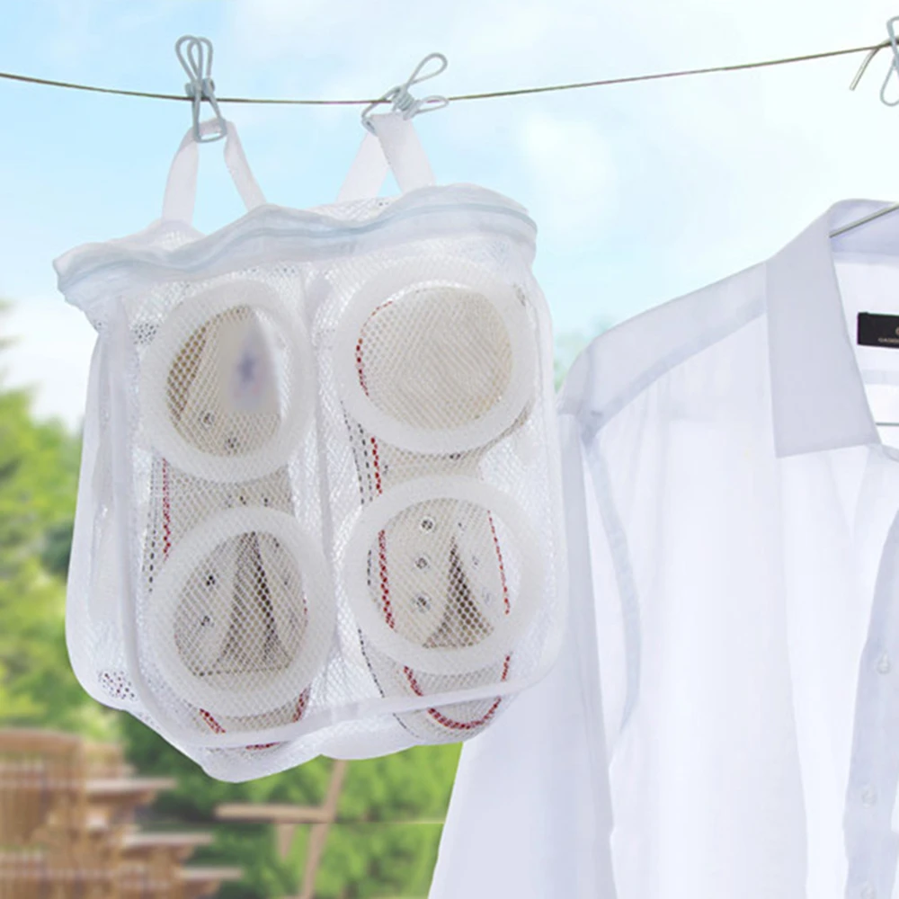 Shoe Bag, Reusable Washing Machine Laundry Shoe Bag For Washer And Dryer Shoe Cleaning Bag, Abrasion resistant and durable, strong mesh design for ventilation, easy and convenient for shoe washing