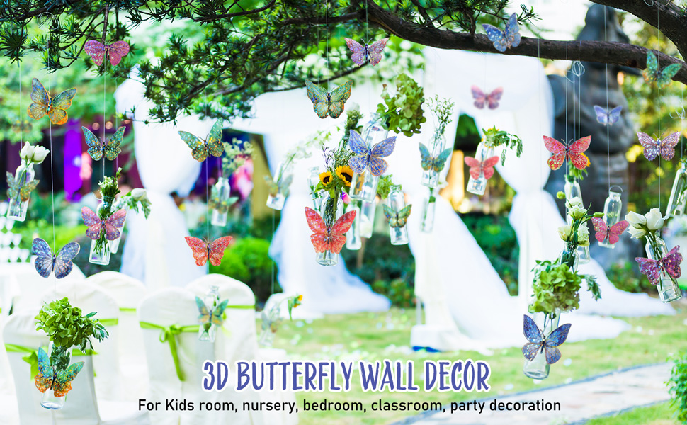 10Pcs Laser Engraved Gold 3D Butterfly Wall Decals Self adhesive Waterproof Reusable PET Stickers Dreamy Butterfly Decorations for Birthday Wedding Party Home Room Aesthetic Cake Decor DIY Crafts