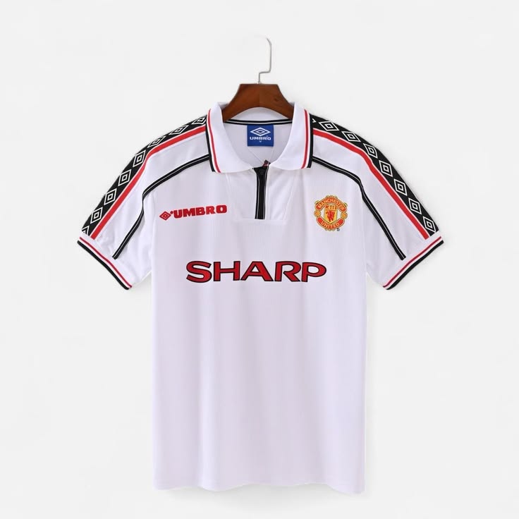 Manchester United  SHARP Era Away Retro Kit season 1998 - 2000. This jersey is a tribute to one of the most legendary eras in Manchester United’s history.